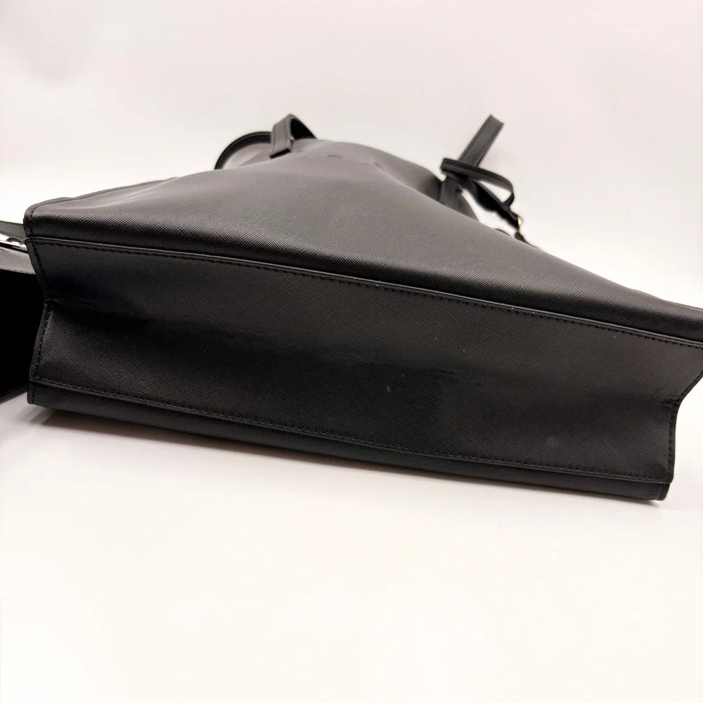 Ted Baker London Black Icon Tote Bag Set‎ Large Shopper Small Tote Flower Charm